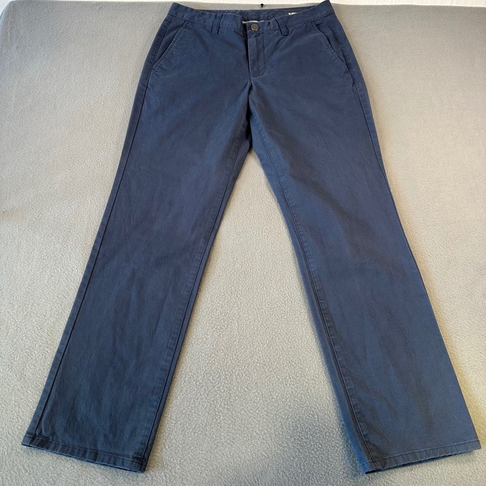 Bonobos Mens Washed Chinos Navy Blue Straight Leg Pants 31x30